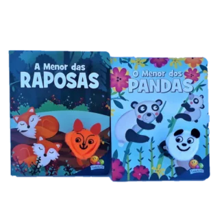 Kit Dedinhos agitados: Livro fantoche Animais da Floresta