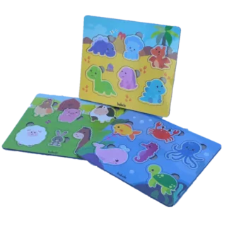Kit Quebra-cabeça de encaixe Animais