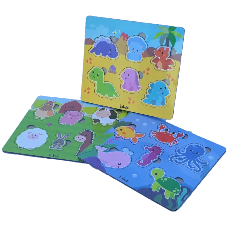 Kit Quebra-cabeça de encaixe Animais