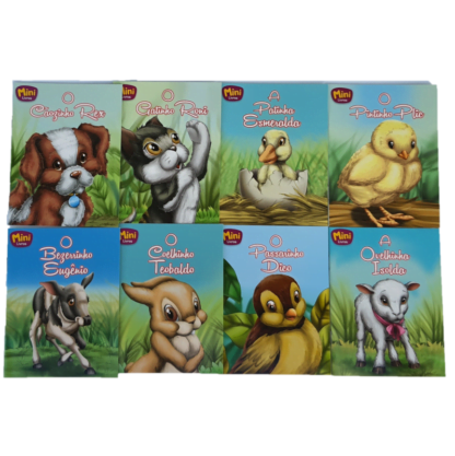 Kit c/ 8 Mini Livros: Os Animais