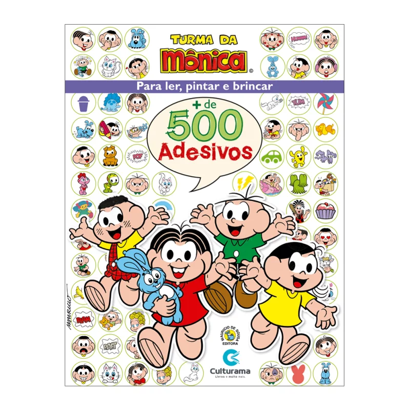 500 adesivos - Turma da Mônica