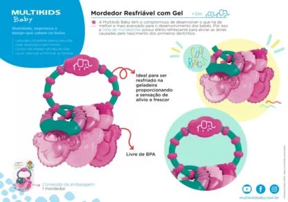 MORDEDOR COM AGUA COOL RINGS ROSA - Image 2