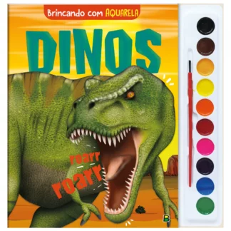 Brincando com aquarela: Dinos