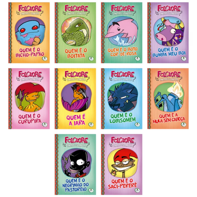 Folclore em Contos e Cantos - Kit com 10 unidades