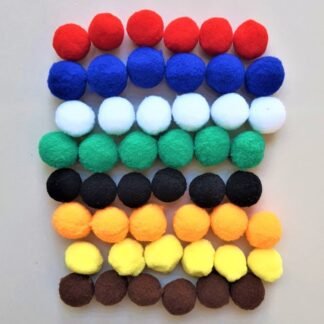 Pompons coloridos 20mm - 48 unidades