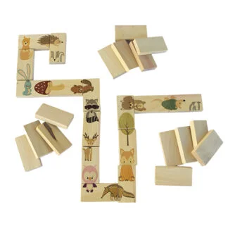 Dominó (quebra-cabeça) - Animais do bosque