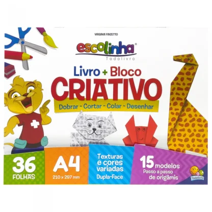 ESCOLINHA LIVRO + BLOCO CRIATIVO (ORIGAMI)