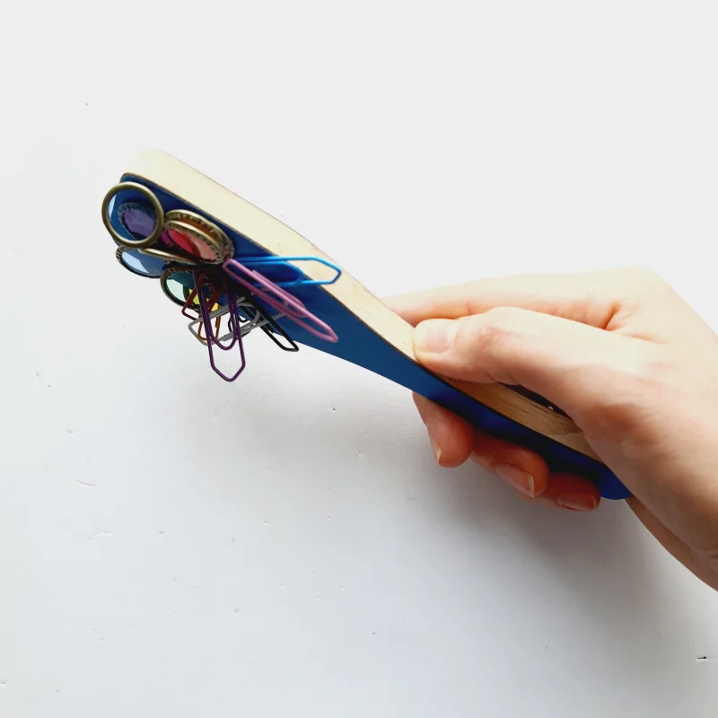 Varinha Magnética / Vareta - Brincriarte com Clips e Fichinhas - azul - Imagem 2