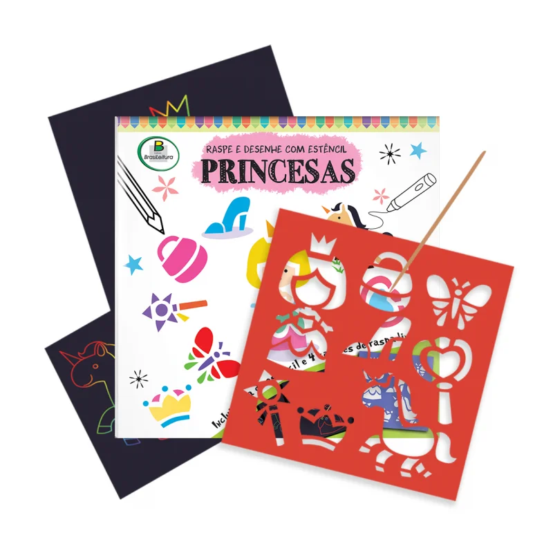 Raspe e desenhe com estêncil: Princesas - Imagem 5