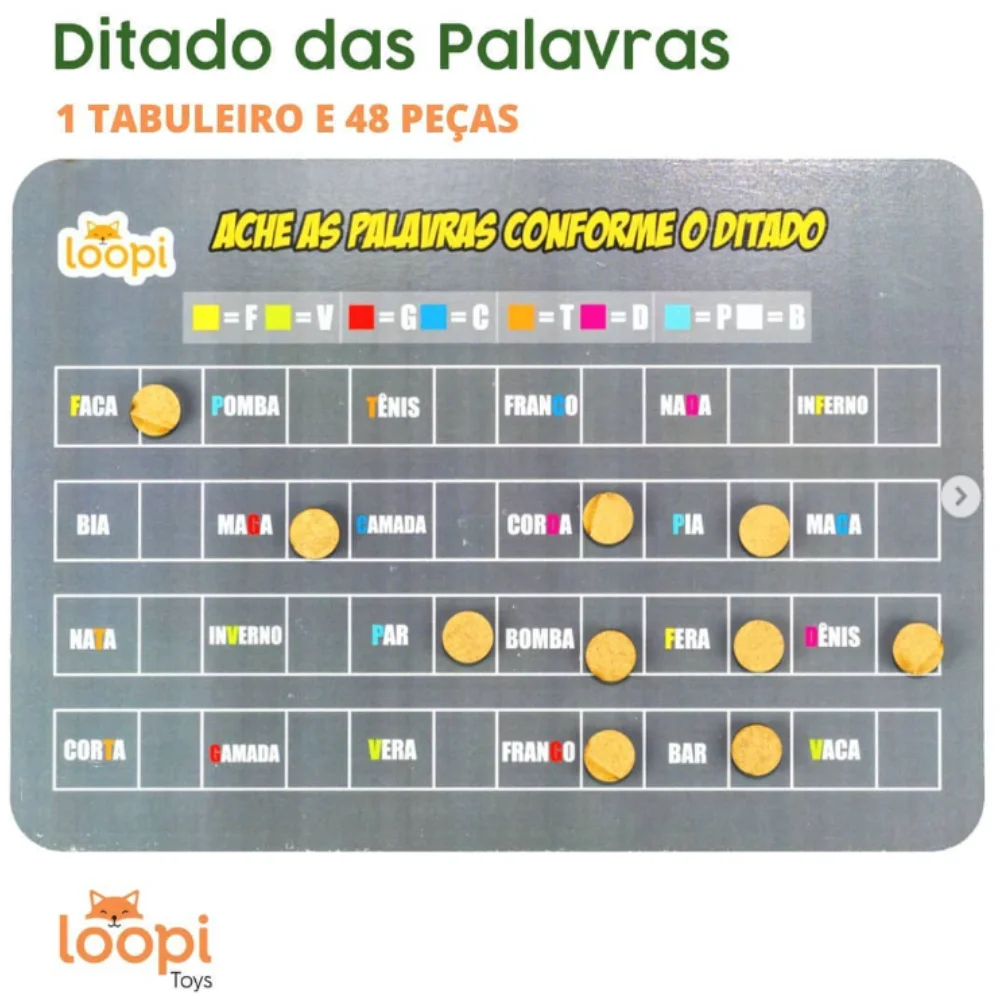 DITADO DAS PALAVRAS SURDOS E SONOROS