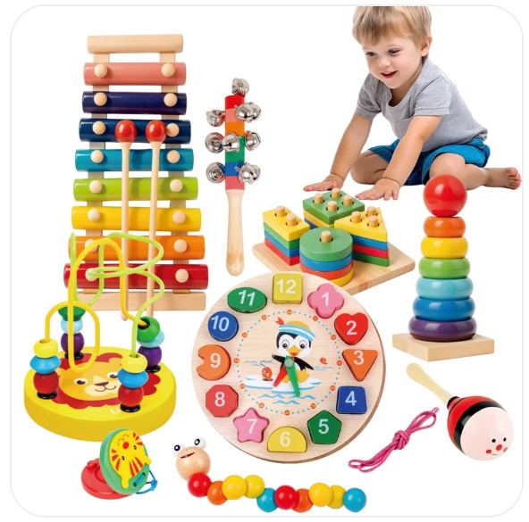 Kit 9 Brinquedos Montessori Pedagógico - Imagem 2