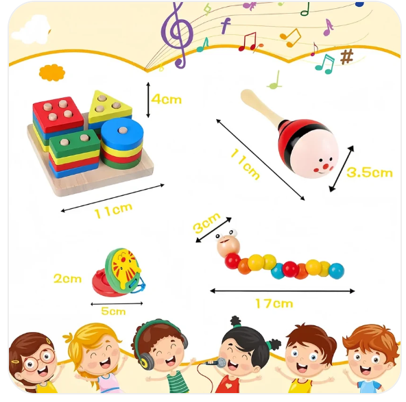 Kit 9 Brinquedos Montessori Pedagógico - Imagem 7
