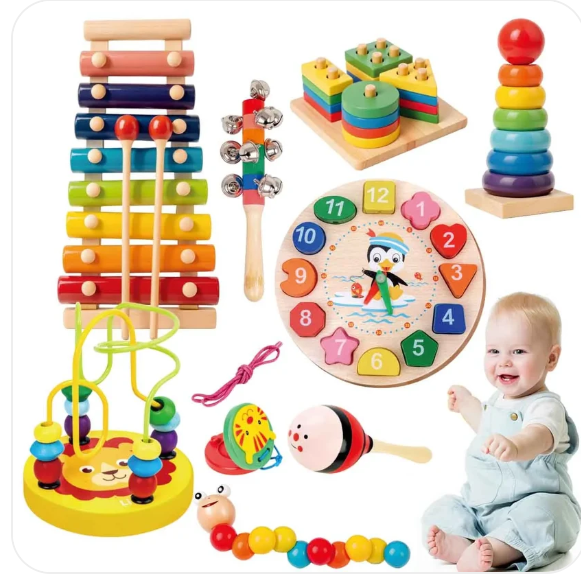 Kit 9 Brinquedos Montessori Pedagógico - Imagem 3