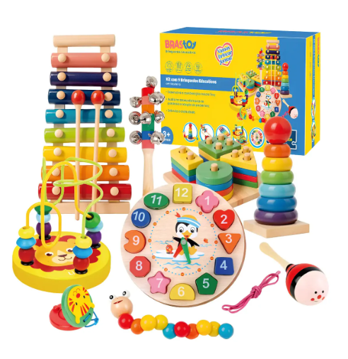 Kit 9 Brinquedos Montessori Pedagógico - Imagem 4